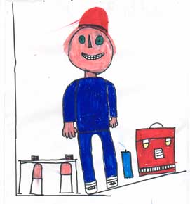 Zeichnung eines Sechsjhrigen
